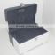 Chinese factories wholesale custom white PU leather jewelry box, fashion beautiful makeup box