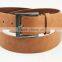 Brown embossed cow hide leather belt for men