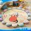 2017 Hot sale cartoon happy birthday cat kids Flower Shape Mats/Rugs