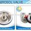 tinplate aerosol spray valve and actuator
