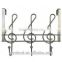 Over door musical note shape metal hooks for hangers