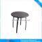 garden round rehau rattan pedestal dining table with glass CF949