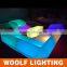 2014 Popular Modern home leisure romote control color changing led Lighting Up Sofa Furniture