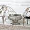 modern heat selling modern dining table marble round dining table glass cover dining table