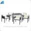 7 piece outdoor patio espresso dining chair cube shape garden furniture set