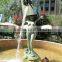 modern art sculpture metal craft woman fountain statue for garden