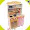 wholesale kids wooden miniature toy kitchen play set W10C114