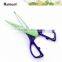 7-1/2" Beautiful Transparent With Glitter Handle Wave Scissors