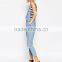 2015 fashionable hot sale OEM customized Denim women elegant overalls