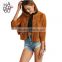 HAODUOYI Women Faux suede Coat Vintage Fringe Jackets Cool Tassel Women For Wholesale