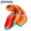 digital printing silk satin polyester lady summer square satin scarf
