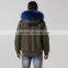 New trendy comfortable khaki and orange revisible warm men down jacket