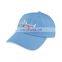 Curved brim unstructured 6 panel baseball hat