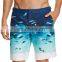 Wholesale custom printed swimwear 4 way stretch blank fishing shorts