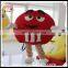 Funny m&m red bean mascot costume, M chocolate bean plush costume for adult