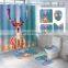 i@home eco friendly tree deer mouldproof animal polyester shower curtain and rug set print