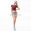 Wholesale under boob printing womens short Sleeve pullover crop top tshirt