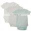 Summer 100% Organic Cotton V-neck Short Sleeves Baby Romper