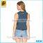 Custom new design Yong girls crop tops plain with logo printing