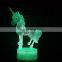Magical Panel Optical Illusion  7 colors changing USB style Visual 3D LED light night table Lamp For Kids