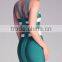 2015 new sey striped long sleeve strap striped white and green women knitted summer elegant bodycon luury noble bandage dress