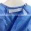 New arrival comfortable breathable universal blue aami level 1 medical surgical disposable isolation gown with knit cuff