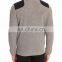 Mens wool cashmere knitted pullover sweater with shoulder pad