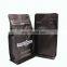 Heat sealing matte black roasted coffee bean bag with valve