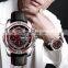 SKMEI 9156 luxury stylish quartz wrist watches men watches leather band stainless steel back