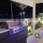 Marble texture top outdoor kitchen cabinet with stove