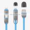 Custom 2 In 1 Cell Phone Retractable Fast Charging Usb Data Cable