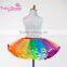 2016 China wholesale rainbow fluffy tutu skirt for girls 1-13 years old