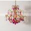 Classic Chandelier 6 Lights Handworked Made in Italy With Silver Finishing Porcelain Luxury High Quality