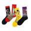 autumn and winter  painting socks Mona Lisa tube unisex socks Men and women happy socks logo customize