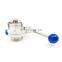 Sanitary pvc handle  butterfly valve threaded male/nut dn100 welded butterfly valve with seal