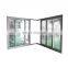 Tempered Glass Sliding Door/Aluminium Frame tempered glass interior Door with Grill Design