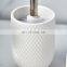 White Ceramics Bathroom Decor Accessory Completes with Soap Dispenser Tumbler Soap dish Toilet brush Bathroom Accessories