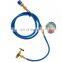 Car Refrigerant Charging Hose Kit with Gauge Self-sealing Can Tap Valve Charge R134A R22 R290 A/C AC Recharge