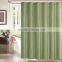 FAUX SILK WITH METALLIC ACCENTS SHOWER CURTAIN WITH 12 ROLLER HOOKS