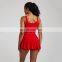 Fashion New Tennis Golf 2-In-1 Mini Skirt Sports Crop Bra Tank Top 2 Piece Gym Fitness Yoga Suit Set Women Casual Workout Wear