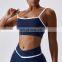 Contrasting Color Thin Straps Sports Bras Wholesale Women Sports Open Back Sexy Fitness Tops
