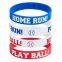 Factory Price Baseball Inspired Baseball Enthusiast Silicone Wristband Sport Athlete Waterproof Smoothly Print Bracelet