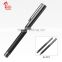 Promotional carbon fiber black metal roller and ball pen for business gift set