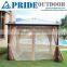 Luxury Villas Square Large Mosquito Net With Modern Outdoor Aluminum Gazebo