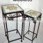 free standing metal flower shelves
