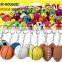 sales promotion rubber sport ball keychain