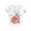 2015 summer simple design printed white tshirt for 2-7 children