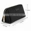 Black cosmetic pouch wholesale canvas cosmetic bag with zipper