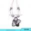 Silver Orchid Necklace,Bead Tube Wedding Jewelry,Woman Flower Necklace 2016