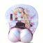 fabric china supplier sxxy soft breast gel mouse pad promotional products